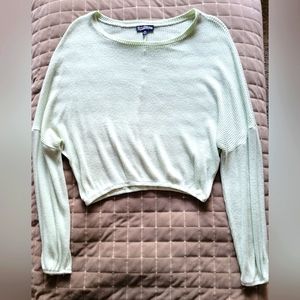 Women's Mint Green Crop Long Sleeve